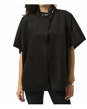 Joseph Ribkoff Stand Collar Cover-Up Poncho - Black