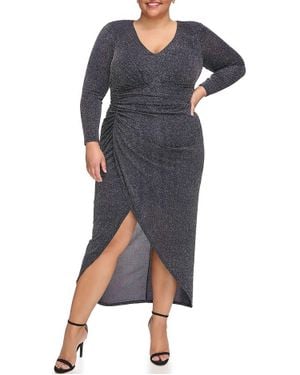 Vince Camuto Metallic Long Sleeve Dress - Black