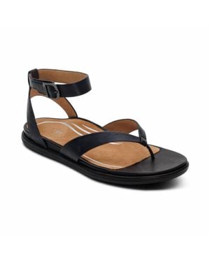 Aetrex Kendall Arch Support Thong Sandal - Black