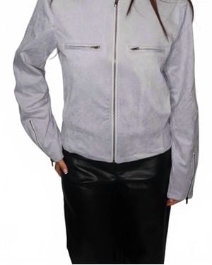 Sky To Moon Emma Suede Jacket - Gray