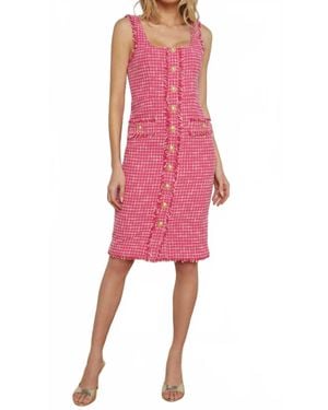 L'Agence Aya Midi Dress - Pink