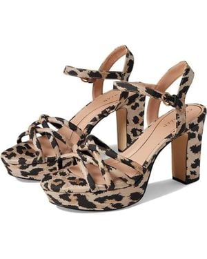 Cole Haan Grove Leopard Print Ankle Strap Platform Sandals Zap1851 - Natural