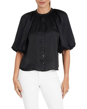 Love Token Odette Puff Sleeve Blouse - Black