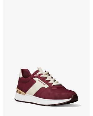Michael Kors Outlet Remy Mixed-Media Sneaker - Red
