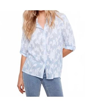 Charlie b Embroidered Cotton Shirt - Blue