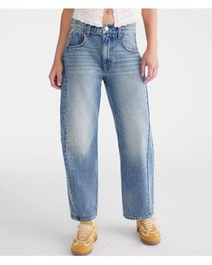 Aéropostale Mid-Rise Barrel Leg Jean - Blue