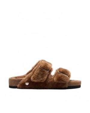 Birkenstock Arizona Shearling Sandal - Brown