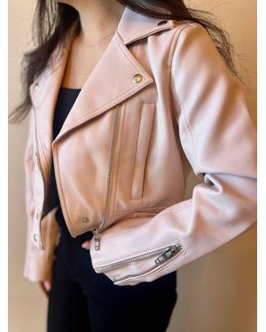 Blank NYC Melrose Vegan Leather Jacket - Pink