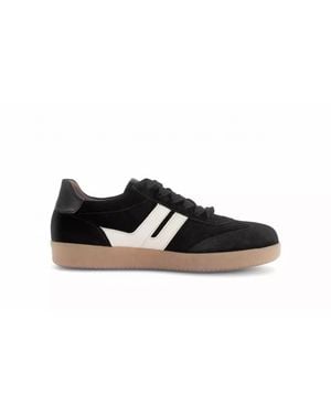 Gabor Retro-Inspired Low-Profile Sneakers - Black