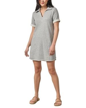 Lilla P Raw Hem Terry Dress - Multicolor