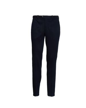 Circolo 1901 Premium Piquet Casual Chino Pants - Blue