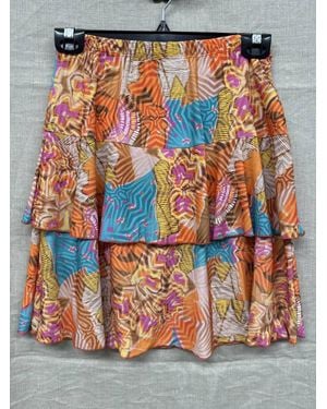 Fashque 3 Tier Ruffle Skort - Multicolor