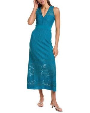 Missoni Abito Lungo Wool-Blend Midi Dress - Blue