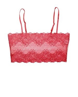 Only Hearts So Fine Lace Crop Cami - Red