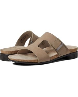 Munro Jody Sandals Leather Cutout Comfort Slide Zpo2438 - Brown