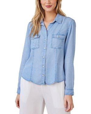 Bella Dahl Long Sleeve Seamed Shirt - Blue