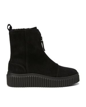 Marc O' Polo Mo. Bianca Suede Front Zipper Boots - Black