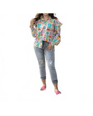 Layerz Clothing Bridget Long Sleeve Top - Blue