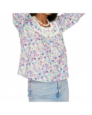 RIXO London Sedona Blouse - Blue
