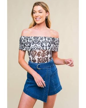 TRUEDAMES Be Good To Me Mesh Bodysuit - Blue
