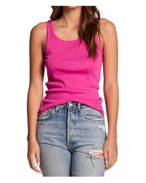 Chaser Brand Relaxed Ribbed Tank - Red