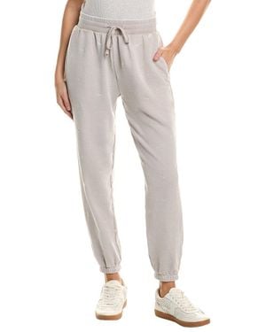Splendid Elise Embroidered Jogger - Gray
