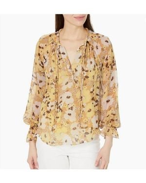 Joie Brigatta Long Sleeve Floral Blouse - Natural