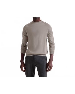 Bugatchi Crew Neck Sweater With Tipping - Black