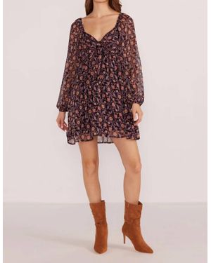 MINKPINK Regal Babydoll Mini Dress - Red