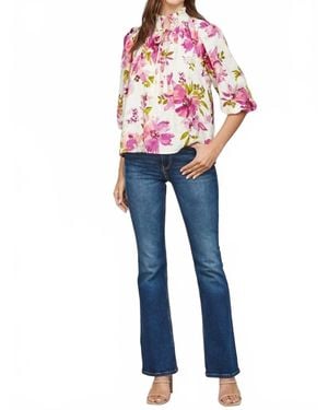 Fate Dean Floral Blouse - Blue