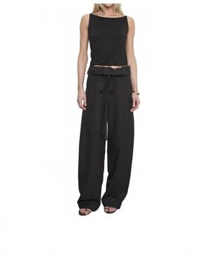 Enza Costa Twill Fisherman Pant - Black