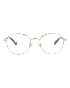 Chloé Round-Frame Metal Optical Frames - Natural