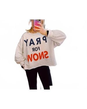 Bucketlist Pray For Snow Sweatshirt - Red