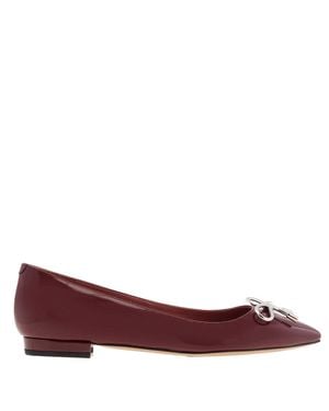 Bally Bovery-Bow Patent Leather Pumps - Red