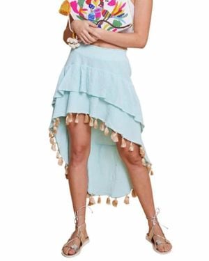 Guadalupe Angelie High Low Skirt - Blue