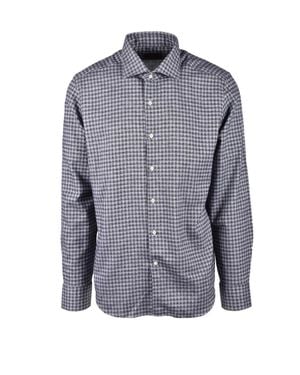 NEUMANN New York Checkered Cotton Shirt - Blue