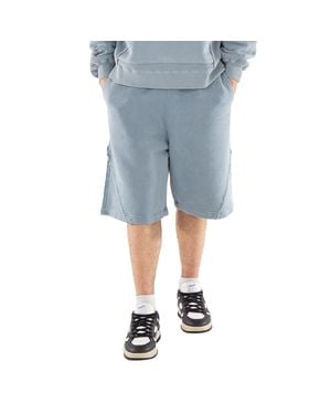 A_COLD_WALL* A Cold Wall Cubist Cotton Sweat Shorts - Blue