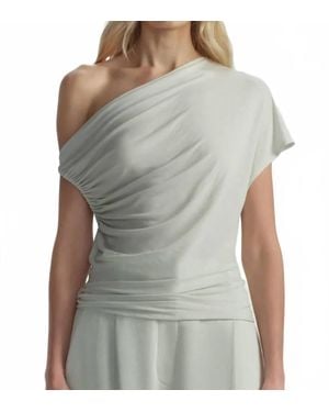 A.L.C. Halle One Shoulder Tee - Gray