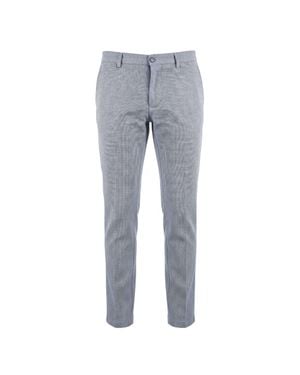 Trussardi Blue Flax Men Pant - Gray