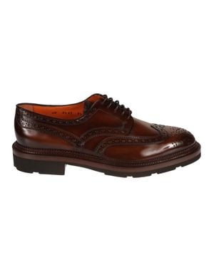 Santoni Emil Derbies Calf Leather Derby Shoes - Brown