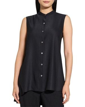 Theory Linen-Blend Shirt - Blue