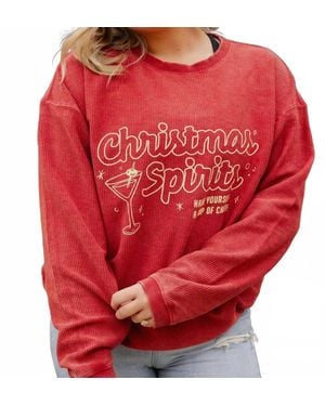 Gameday Social Christmas Spirits Sweatshirt - Red