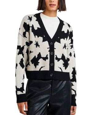Bella Dahl V-Neck Wool-Blend Cardigan - Blue