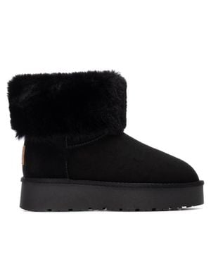 Xti Comfort Ankle Suede Booties By - Black