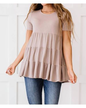 Zenana Tiered Babydoll Tee - Multicolor