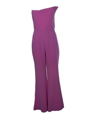 Roland Mouret Strapless Wool Jumpsuit - Purple