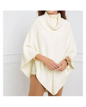 Talbots Jersey Triangle Poncho - Natural