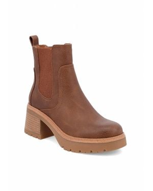 MIA Irie Platform Booties - Brown