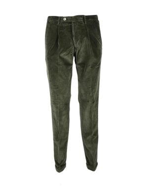 Michael Coal Tailored Military Cotton Modal Stretch Pants - Green