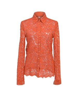 Erdem Cecilia Lace Shirt - Orange